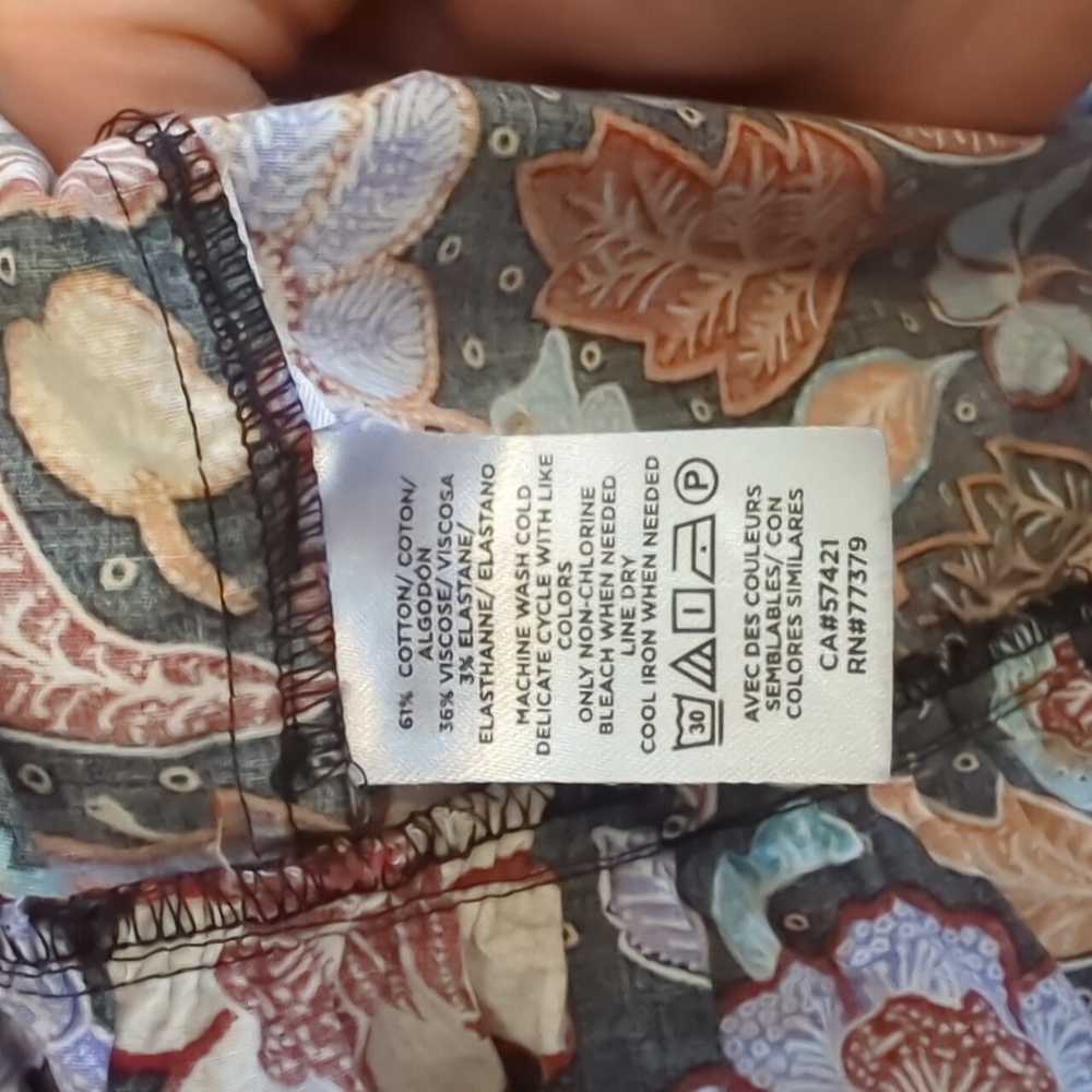 Ann Taylor Batik Autumn Leaves Midi Flare Dress - Picture 8 of 14